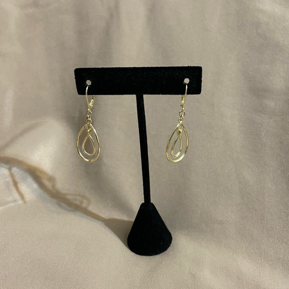 Gold Tone Dangle Earrings